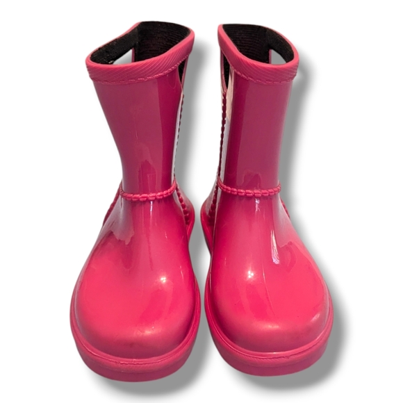 Ugg Rahjee Rain Boots Girl's Size 8 Casual Diva Pink Slip-OnClassic Rubber - Picture 4 of 13